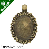 10 PCS 18x25mm Oval Pendant Tray for Jewelry Making