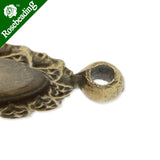 10 PCS 18x25mm Oval Pendant Tray for Jewelry Making