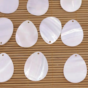 10 PCS 20x30mm Teardrop Shell Natural Mother of Pearl DIY Jewelry Making