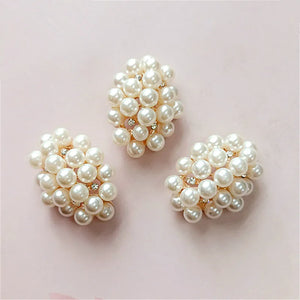 10 PCS Crystal Rhinestone Pearl Connectors Charm Findings
