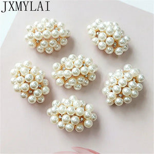 10 PCS Crystal Rhinestone Pearl Connectors Charm Findings