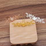 10 PCS Metal Alloy Flowers Hair Sticks Settings Hair Fork DIY Accessories