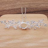 10 PCS Metal Alloy Flowers Hair Sticks Settings Hair Fork DIY Accessories