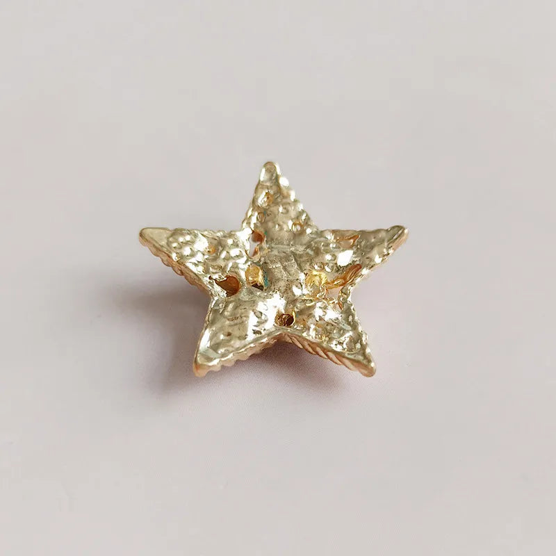 10 PCS 23*24mm Rhinestone KC Stars Pentagram DIY Jewelry Findings