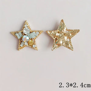 10 PCS 23*24mm Rhinestone KC Stars Pentagram DIY Jewelry Findings