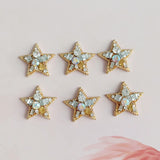 10 PCS 23*24mm Rhinestone KC Stars Pentagram DIY Jewelry Findings