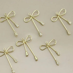 10 PCS 23x15mm KC Bowknot Pendant Charms - DIY Jewelry Making