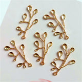10 PCS 23x36mm KC/Silver Plated Branch Pendant Charms