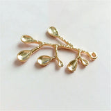 10 PCS 23x36mm KC/Silver Plated Branch Pendant Charms