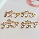 10 PCS 23x36mm KC/Silver Plated Branch Pendant Charms