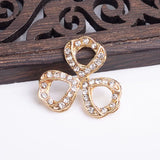 10 PCS 24mm Metal Alloy KC Crystal Flowers DIY Accessories