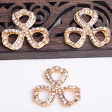 10 PCS 24mm Metal Alloy KC Crystal Flowers DIY Accessories