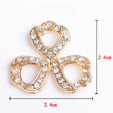 10 PCS 24mm Metal Alloy KC Crystal Flowers DIY Accessories
