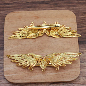10 PCS 24x100mm Gold/Silver Plated Wings Hair Clip Metal Alloy Wings Hairpin