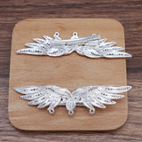 10 PCS 24x100mm Gold/Silver Plated Wings Hair Clip Metal Alloy Wings Hairpin