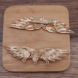 10 PCS 24x100mm Gold/Silver Plated Wings Hair Clip Metal Alloy Wings Hairpin