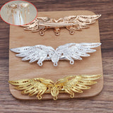 10 PCS 24x100mm Gold/Silver Plated Wings Hair Clip Metal Alloy Wings Hairpin