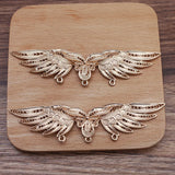 10 PCS 24x100mm Wings Pendant Alloy Bridal Hair Accessories for Jewelry Making
