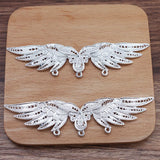 10 PCS 24x100mm Wings Pendant Alloy Bridal Hair Accessories for Jewelry Making