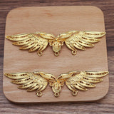 10 PCS 24x100mm Wings Pendant Alloy Bridal Hair Accessories for Jewelry Making