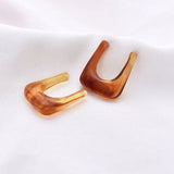 10 PCS 24x22mm Acrylic U Shaped Resin Earring Accessories DIY Jewelry Making