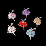 10 PCS Ballerina Girl Resin Flower Headwear Earrings DIY Jewelry Making