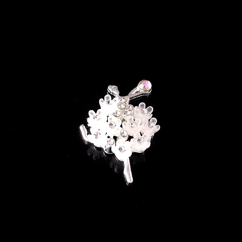 10 PCS Ballerina Girl Resin Flower Headwear Earrings DIY Jewelry Making