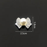 10 PCS 25x18mm Silver Bowknot Metal Alloy Accessory for DIY Jewelry Making