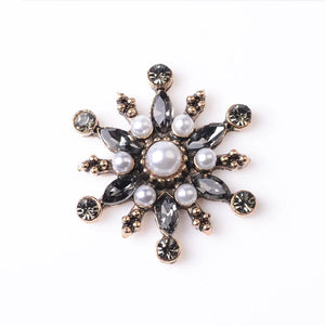 10 PCS Crystal Rhinestone Pearl Flowers Headwear Earrings DIY Jewelry
