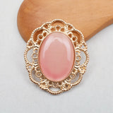 10 PCS Metal Alloy Oval Rhinestone Crystal Flowers Diy Hair Jewelry Making
