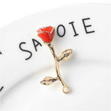 10 PCS Enamel Rose Flower Pendant DIY Jewelry Accessories