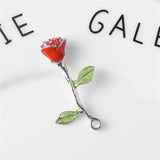 10 PCS Enamel Rose Flower Pendant DIY Jewelry Accessories