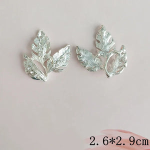 10 PCS 26*29mm Metal Alloy Leaf DIY Jewelry Accessories