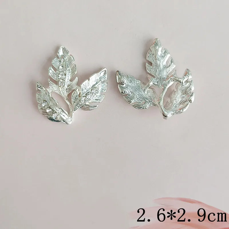 10 PCS 26*29mm Metal Alloy Leaf DIY Jewelry Accessories