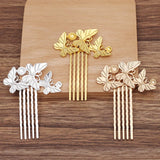 10 PCS Alloy Butterfly Hair Comb DIY Jewelry Making