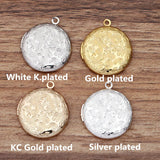 10 PCS 27.5mm Brass Round Locket Pendant Photo DIY Necklace Pendant
