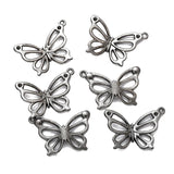 10 PCS Metal Hollow Out Butterfly Pendant Charms For DIY Jewelry Making