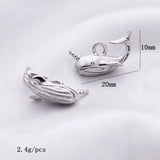 10PCS 28x19mm Metal Whale Dolphin Pendant Charms DIY Jewelry Accessories