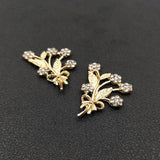 10 PCS Tree Branch Inlaid Rhinestone Charms Diy Jewelry Making Components