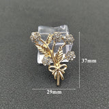 10 PCS Tree Branch Inlaid Rhinestone Charms Diy Jewelry Making Components