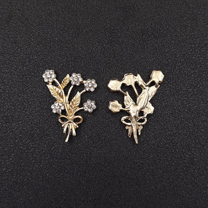 10 PCS Tree Branch Inlaid Rhinestone Charms Diy Jewelry Making Components