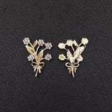 10 PCS Tree Branch Inlaid Rhinestone Charms Diy Jewelry Making Components