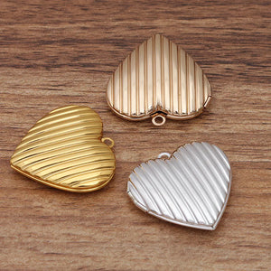 10 PCS 29mm Heart Photo Locket Pendant Jewelry Making