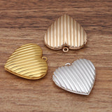 10 PCS 29mm Heart Photo Locket Pendant Jewelry Making