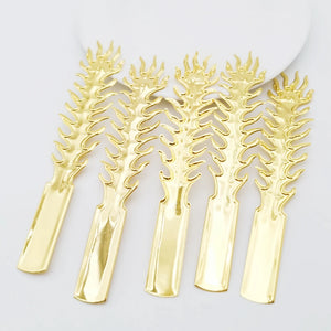 10 PCS Metal Filigree Flower Slice Phoenix Tail Charms DIY Jewelry Making