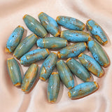 10 PCS Oval Ceramic Beads Loose Beads 3mm Hole Bead DIY Hand Accessories