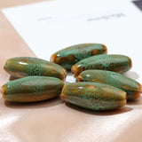 10 PCS Oval Ceramic Beads Loose Beads 3mm Hole Bead DIY Hand Accessories