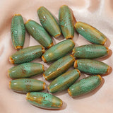 10 PCS Oval Ceramic Beads Loose Beads 3mm Hole Bead DIY Hand Accessories