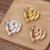 10 PCS 32*34mm Flowers Leaf Metal Alloy Accessories for Jewelry Making