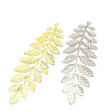 10 PCS Metal Filigree Flower Slice Leaves Charms DIY Hair Compon